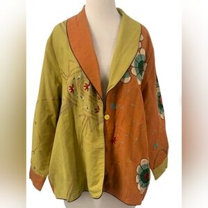 Brownstone Studio Floral Blazer Art To Wear Vintage Deadstock